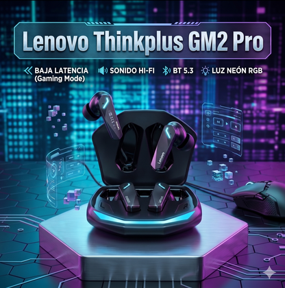 Audífonos Gaming LENOVO GM2 Pro – Sonido Envolvente · Batería de larga duración · RGB